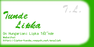 tunde lipka business card